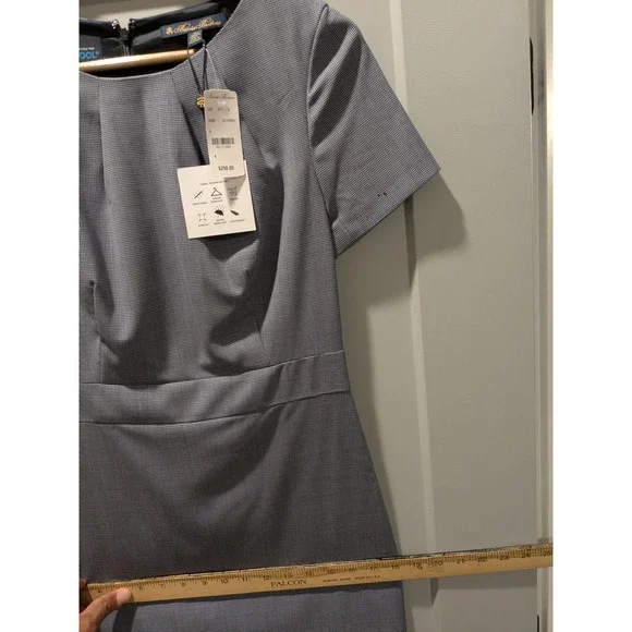 NWT $298 Brooks Brothers Reda Wool Performance Dress Sz 4 Fabric Woven in Italy